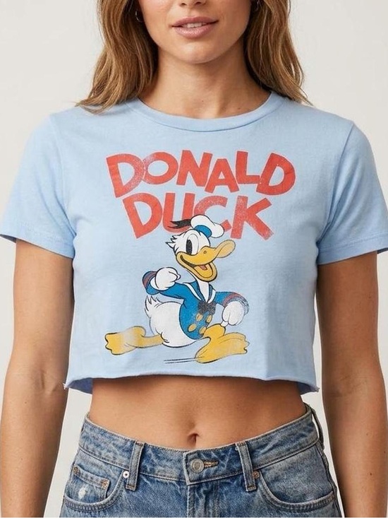 Disney Tops - Disney Donald Duck Cropped Graphic Tee